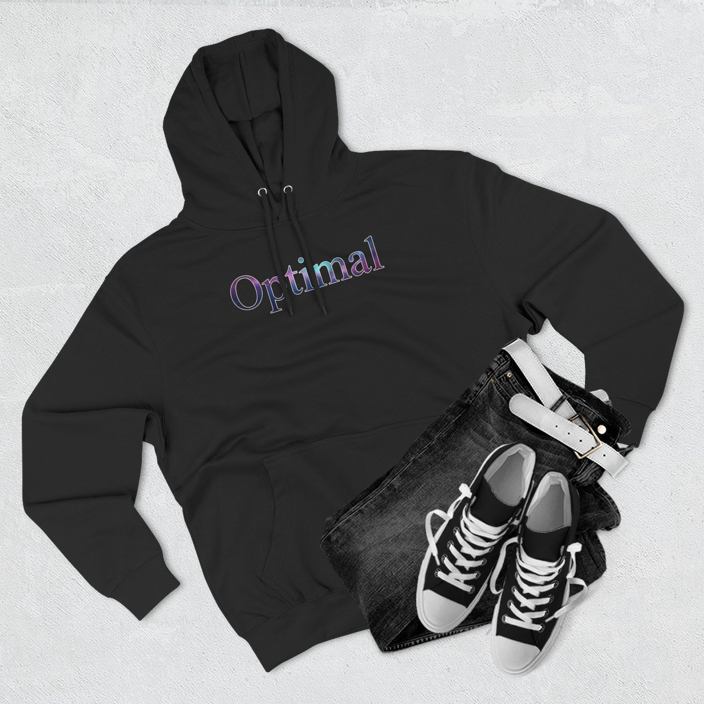 Optimal Hoodie — Cosmic Glow Human Graphic Fleece Hoodie