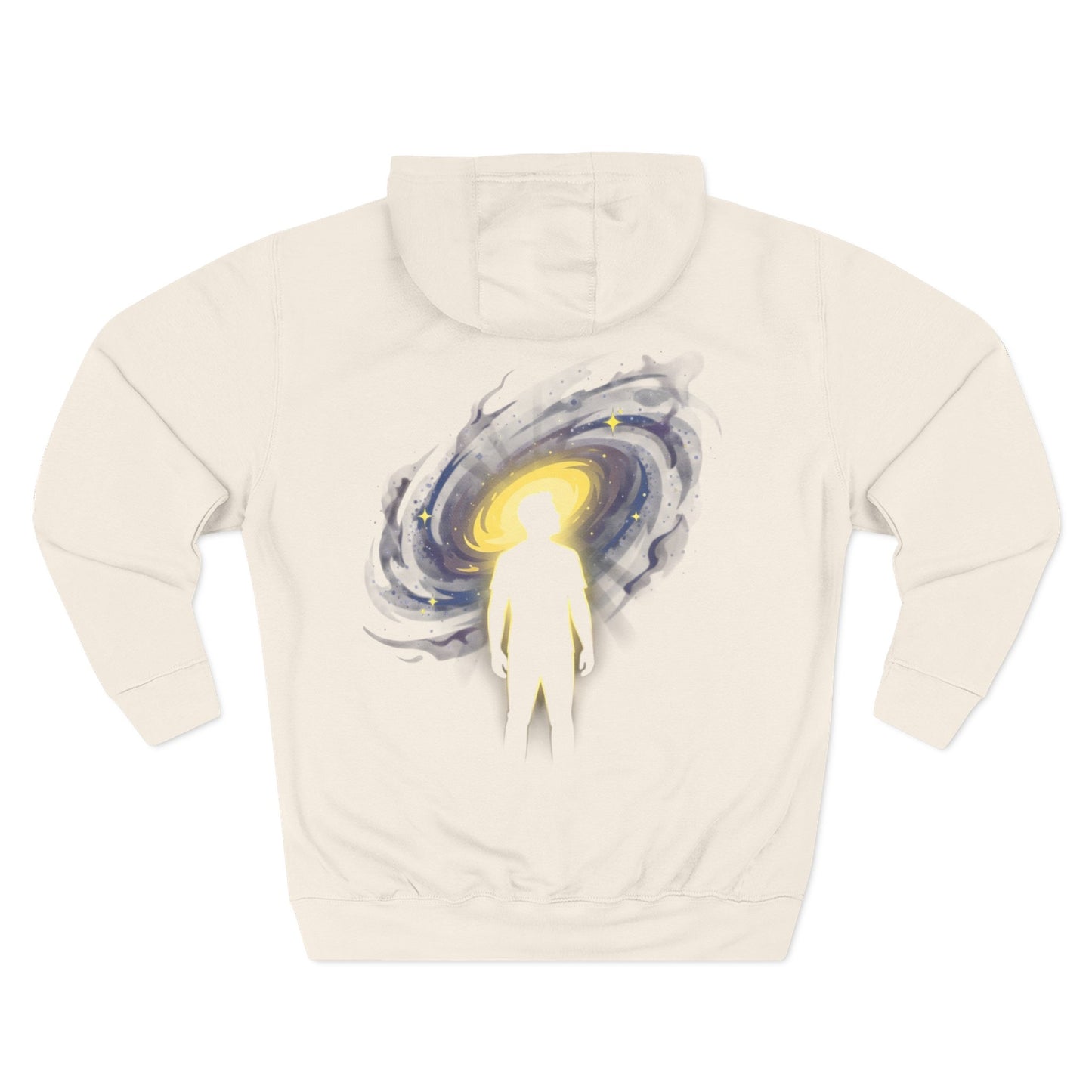 Optimal Hoodie — Cosmic Glow Human Graphic Fleece Hoodie