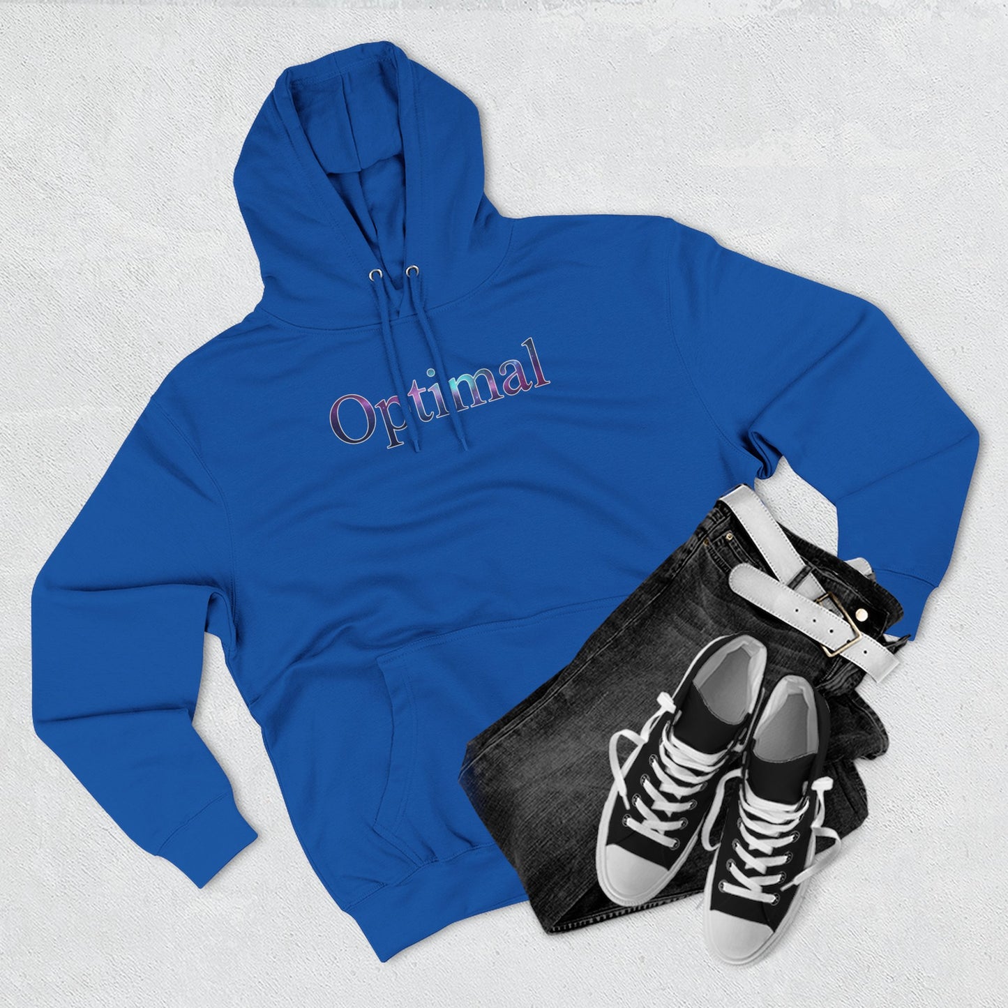 Optimal Hoodie — Cosmic Glow Human Graphic Fleece Hoodie