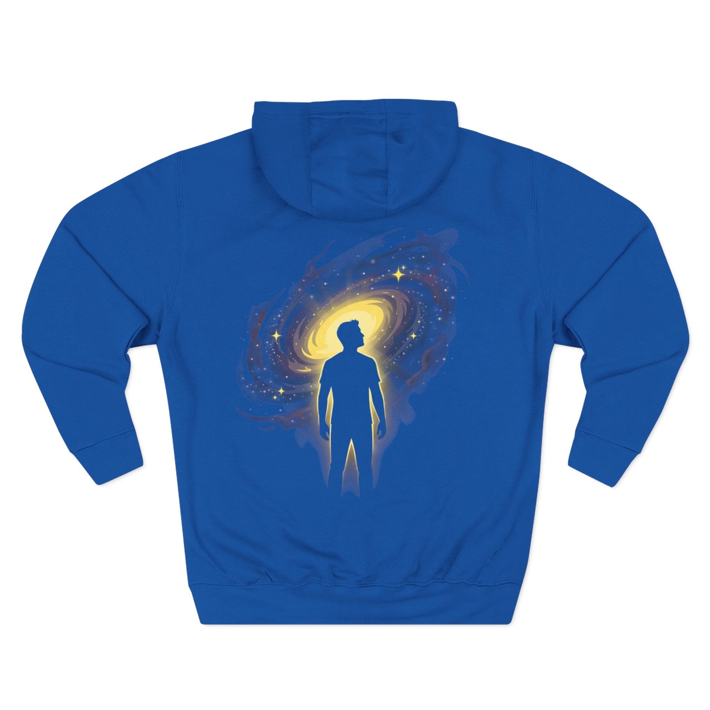 Optimal Hoodie — Cosmic Glow Human Graphic Fleece Hoodie