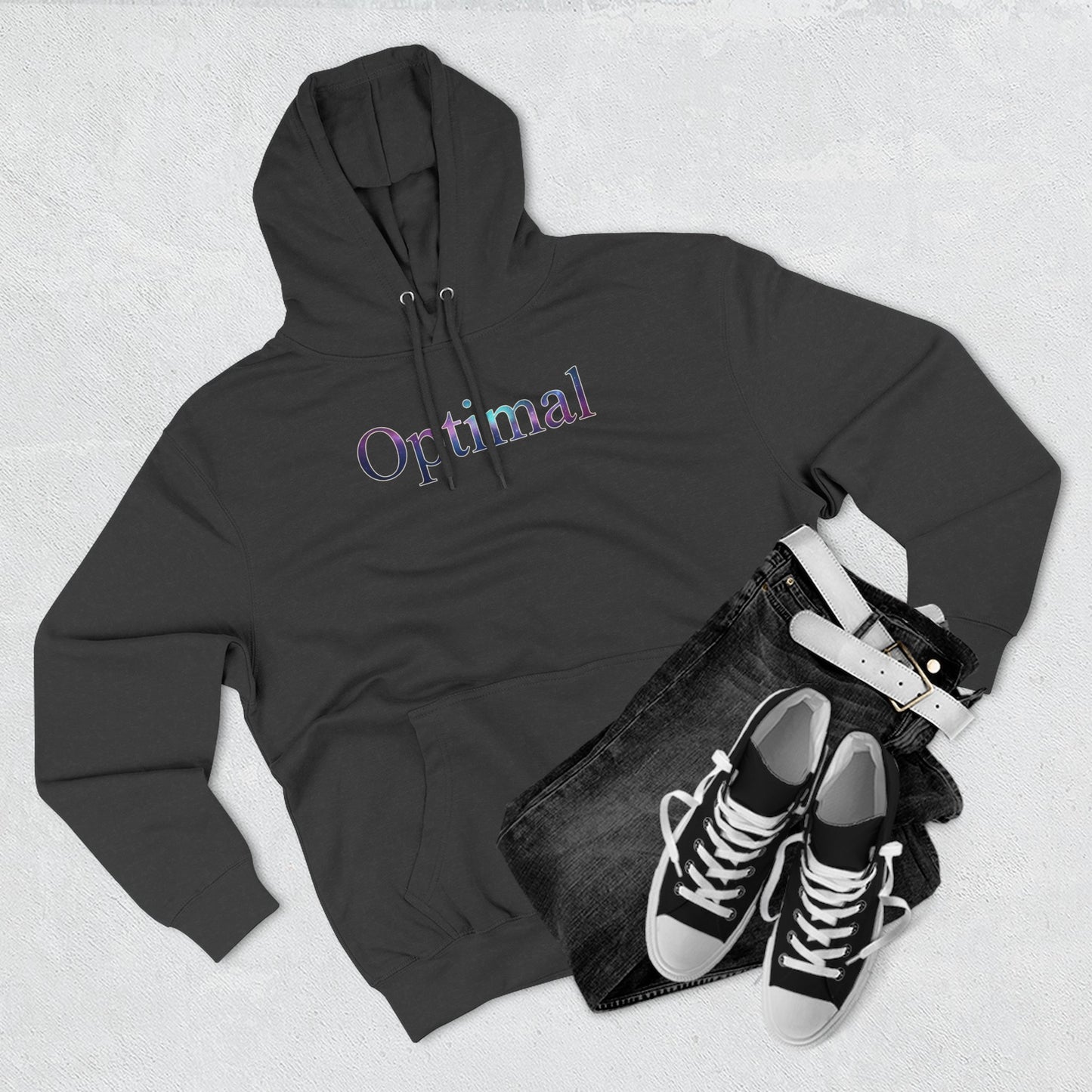 Optimal Hoodie — Cosmic Glow Human Graphic Fleece Hoodie