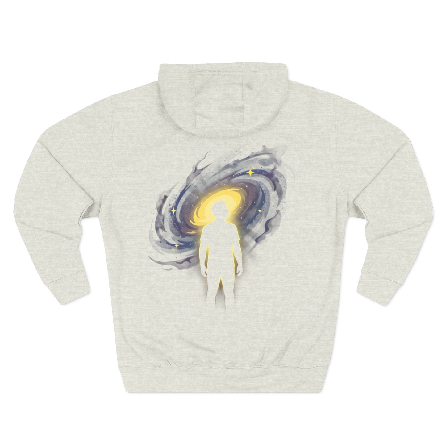 Optimal Hoodie — Cosmic Glow Human Graphic Fleece Hoodie