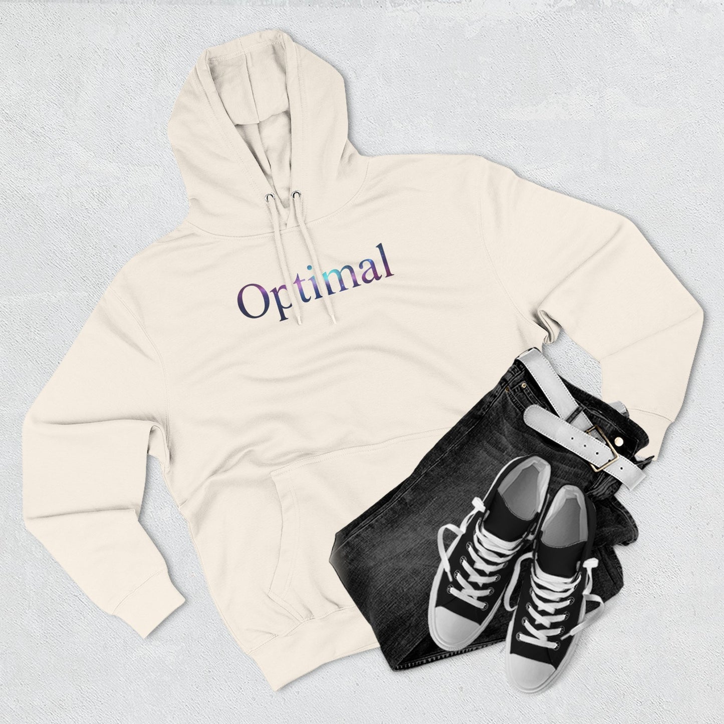 Optimal Hoodie — Cosmic Glow Human Graphic Fleece Hoodie