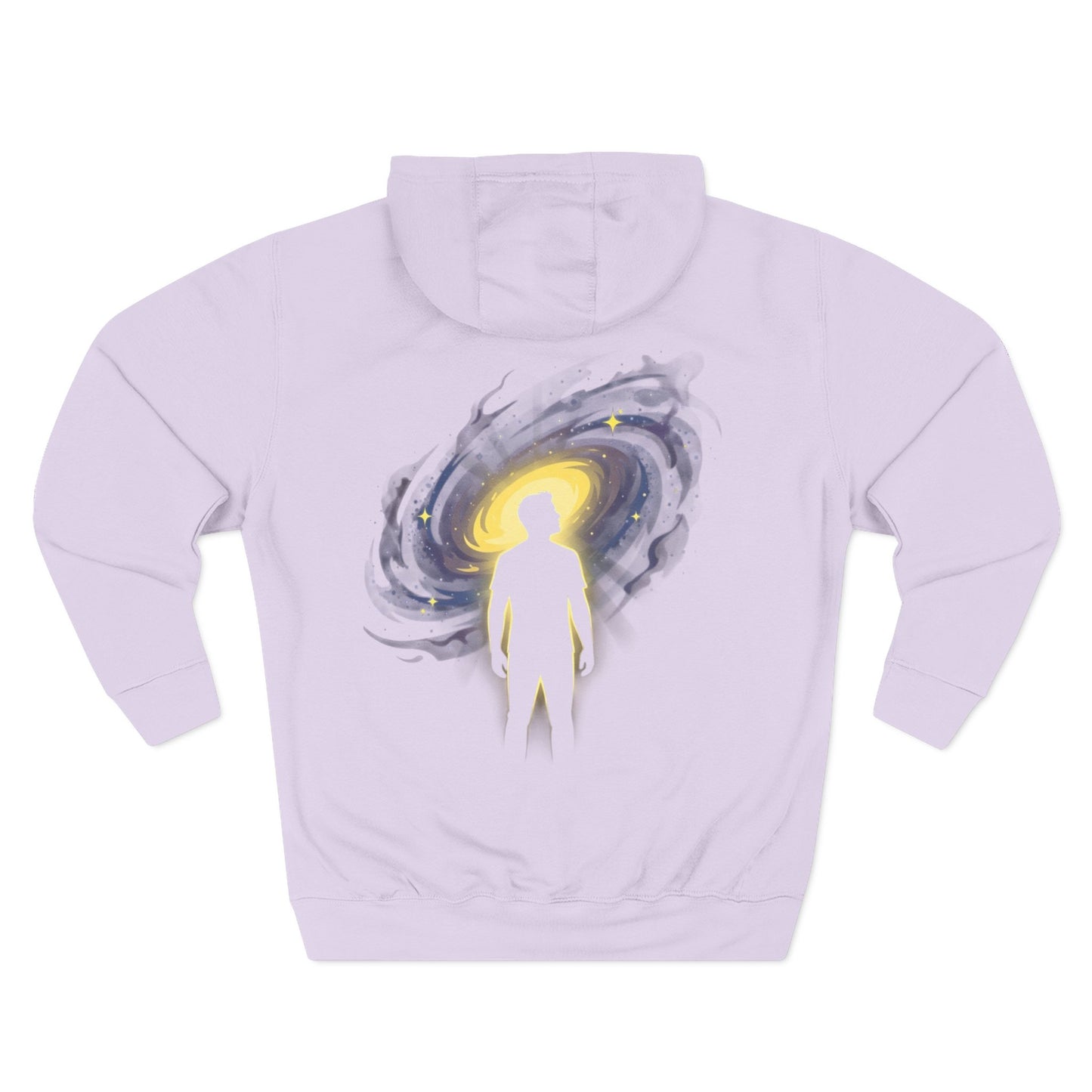 Optimal Hoodie — Cosmic Glow Human Graphic Fleece Hoodie