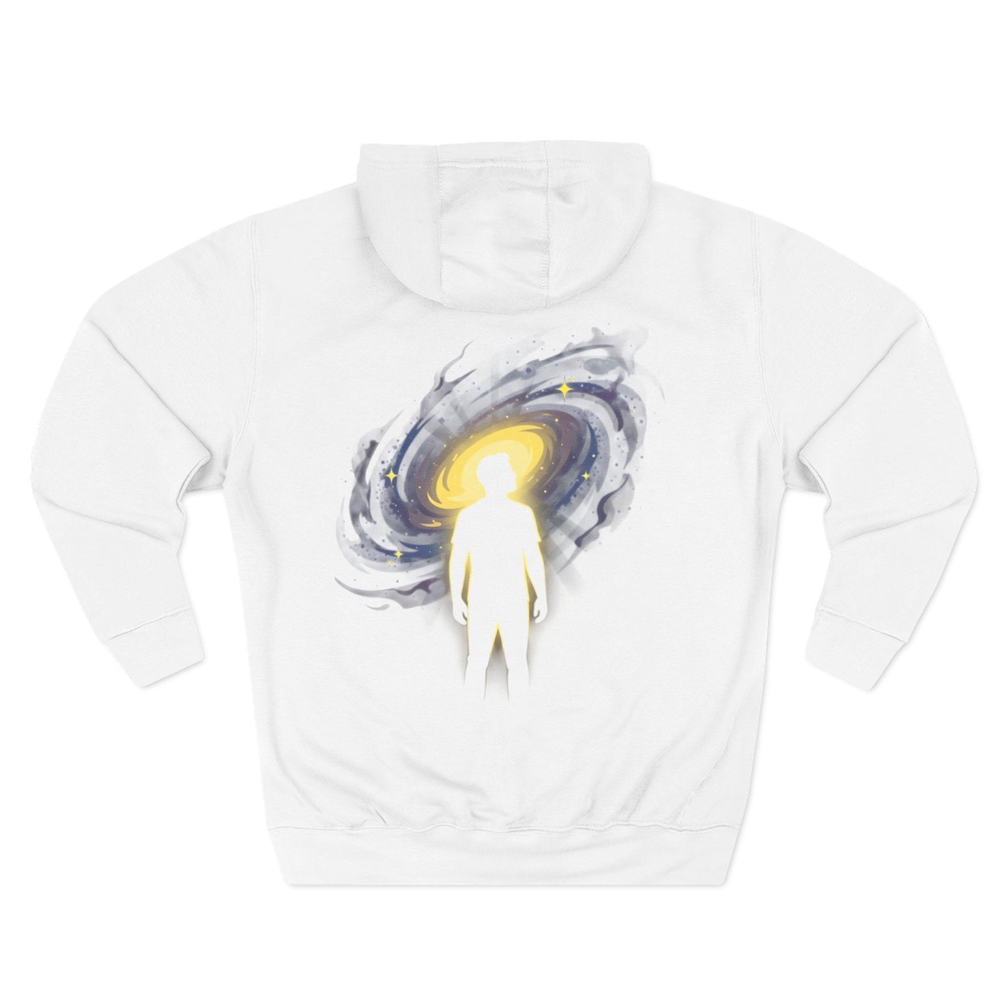 Optimal Hoodie — Cosmic Glow Human Graphic Fleece Hoodie