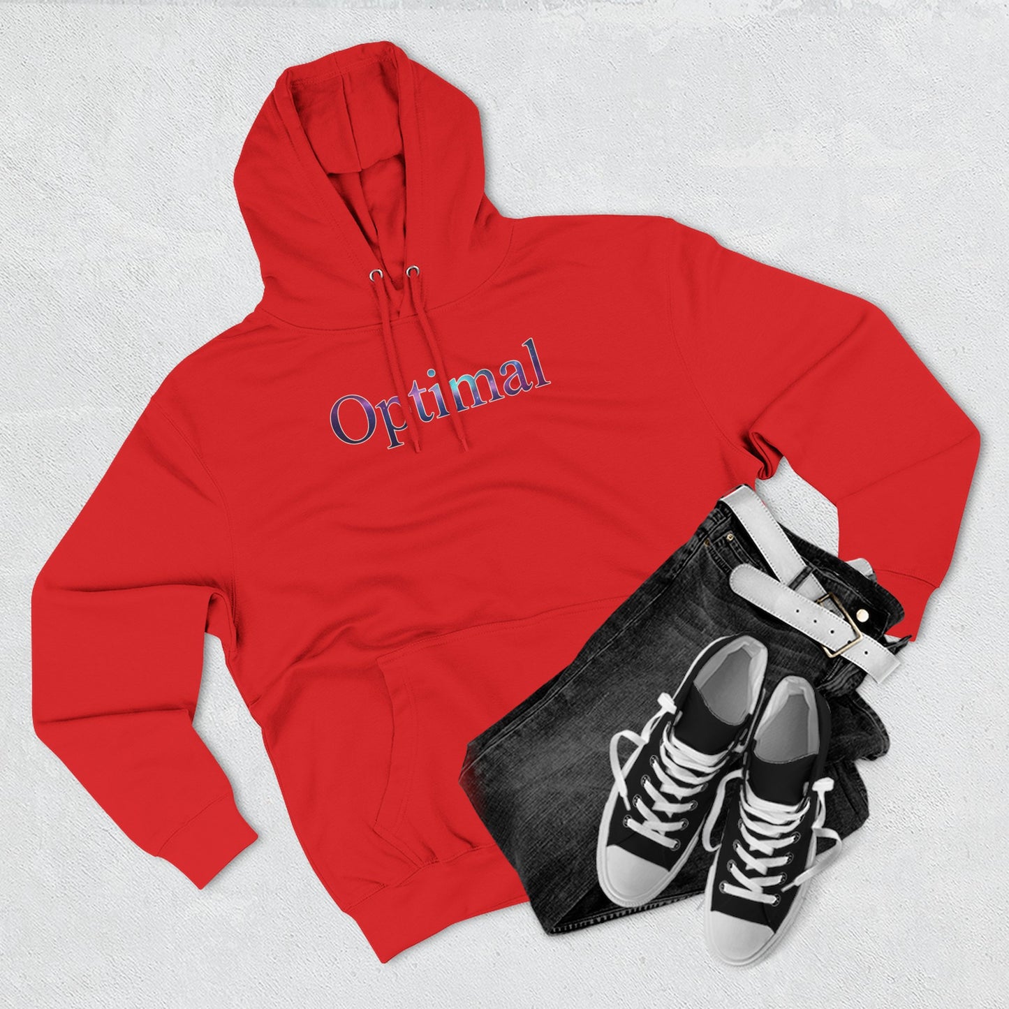 Optimal Hoodie — Cosmic Glow Human Graphic Fleece Hoodie