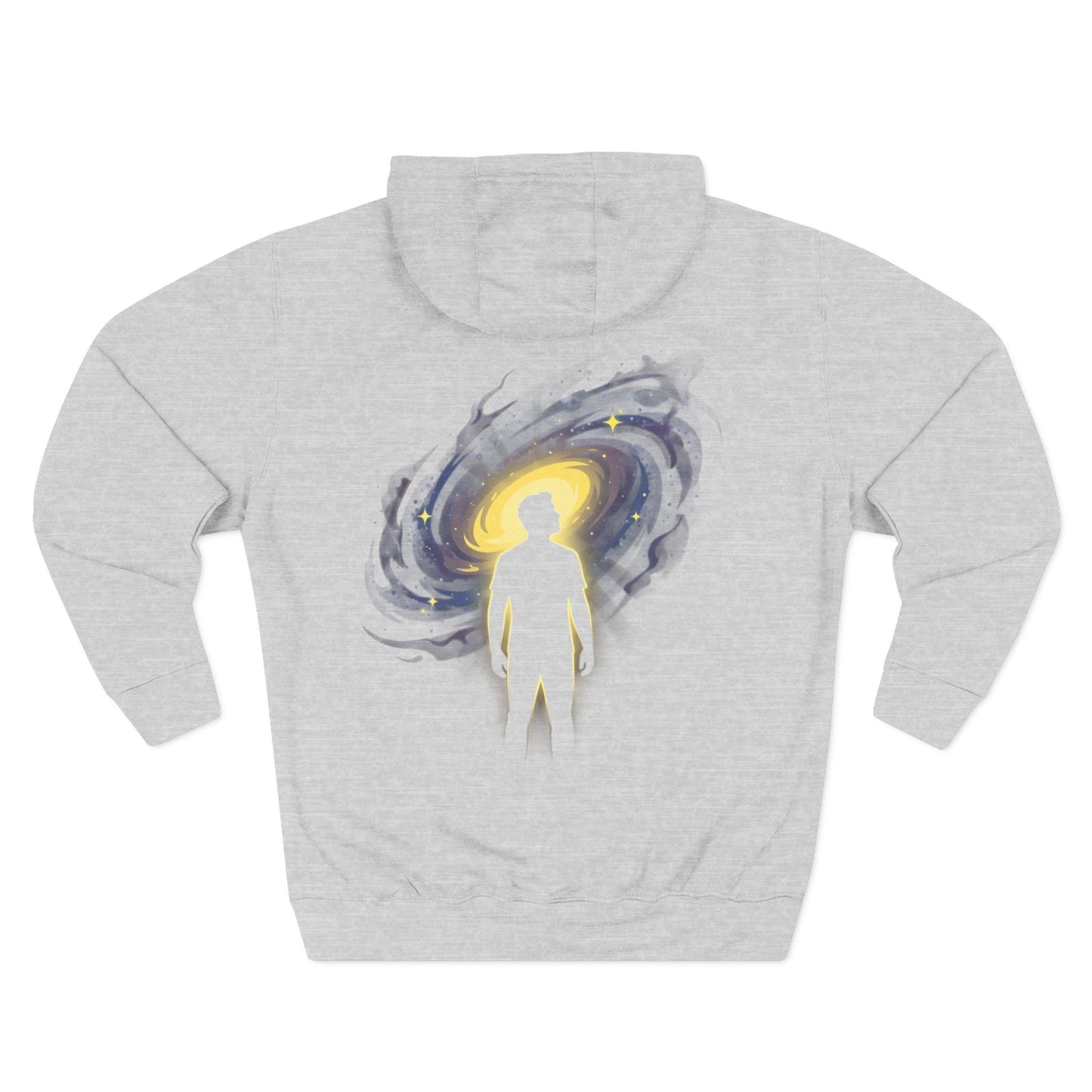 Optimal Hoodie — Cosmic Glow Human Graphic Fleece Hoodie