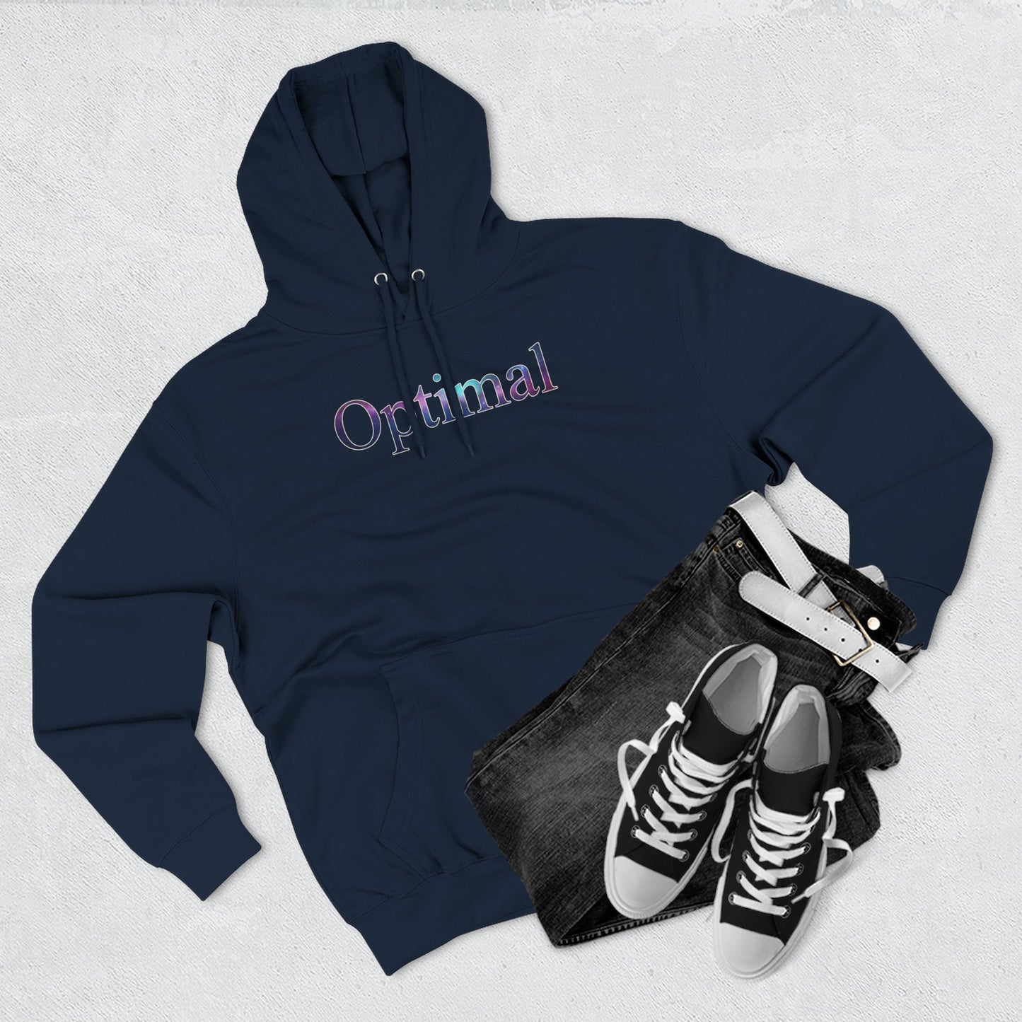 Optimal Hoodie — Cosmic Glow Human Graphic Fleece Hoodie