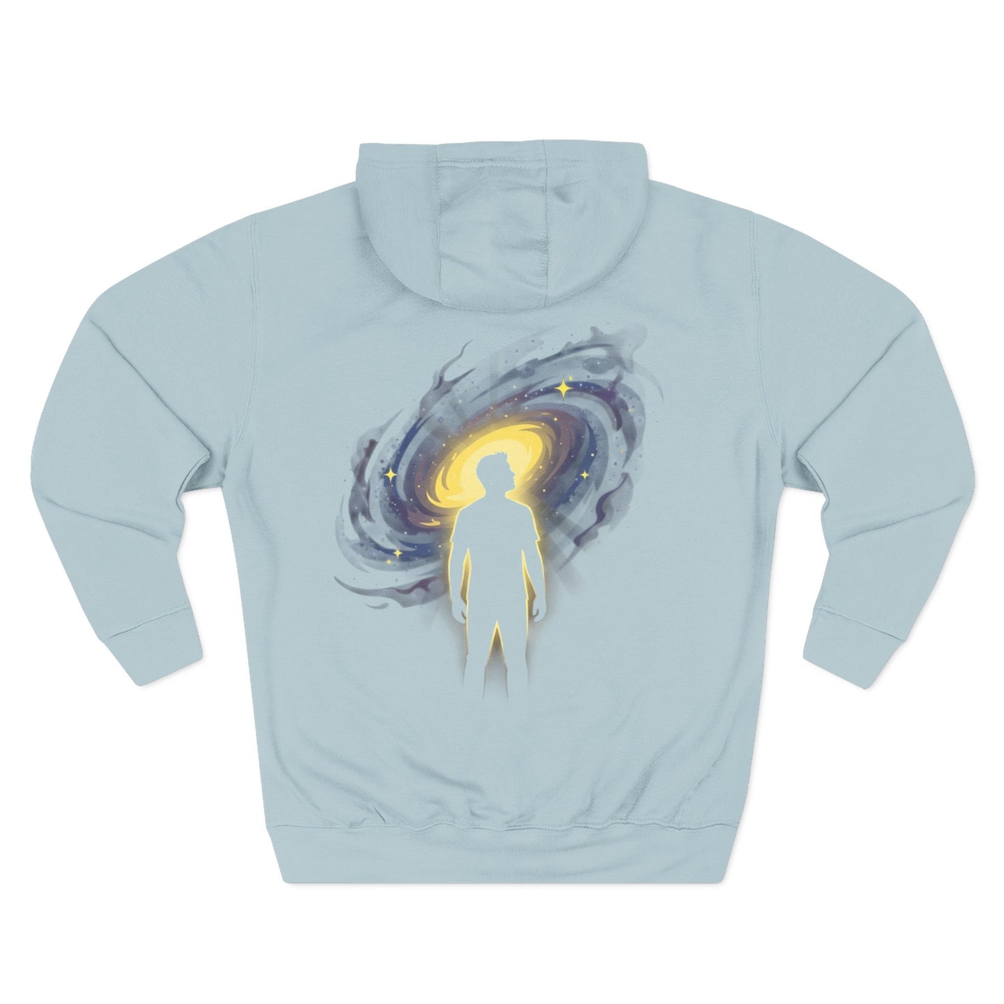 Optimal Hoodie — Cosmic Glow Human Graphic Fleece Hoodie