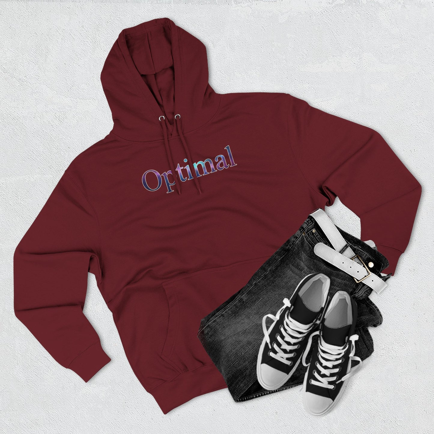 Optimal Hoodie — Cosmic Glow Human Graphic Fleece Hoodie