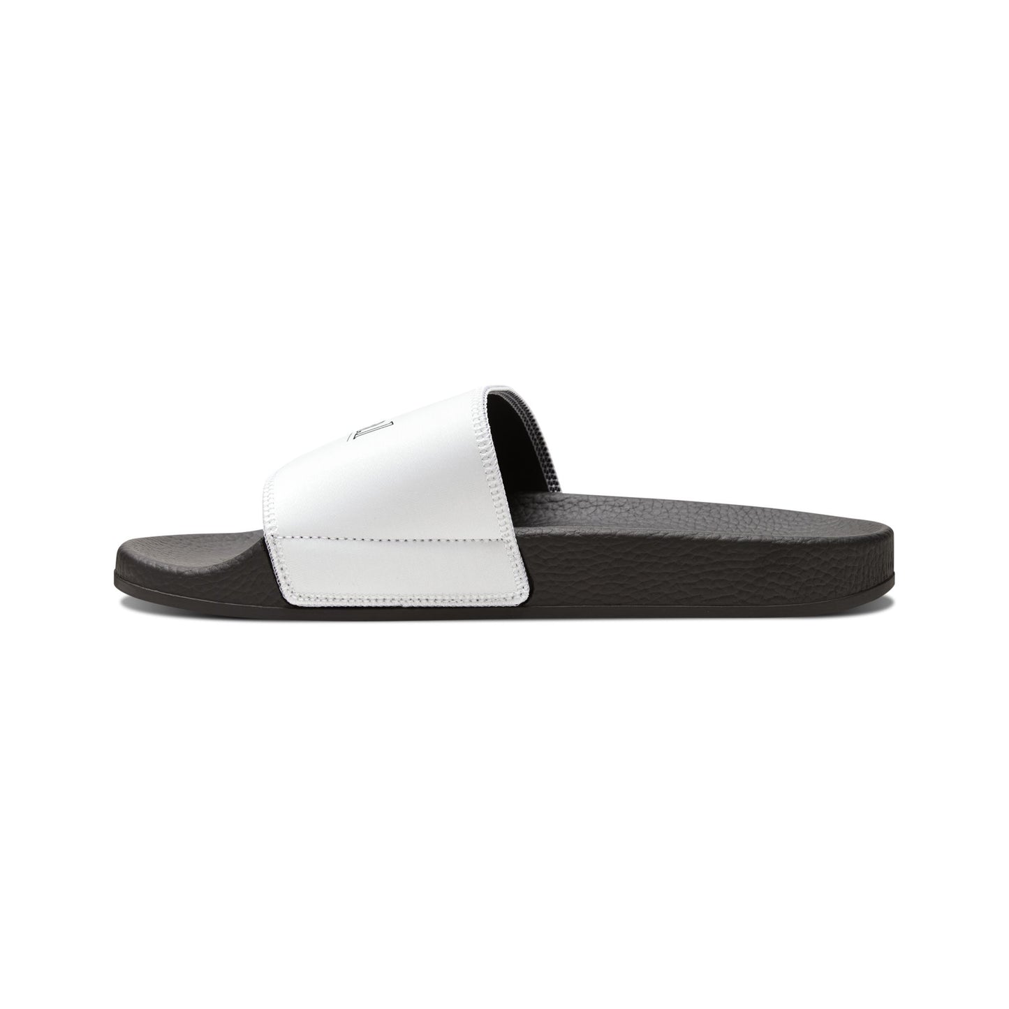 Men's White Slide Sandals — ‘Optimal’ Logo Removable Strap Comfortable Pool Slides