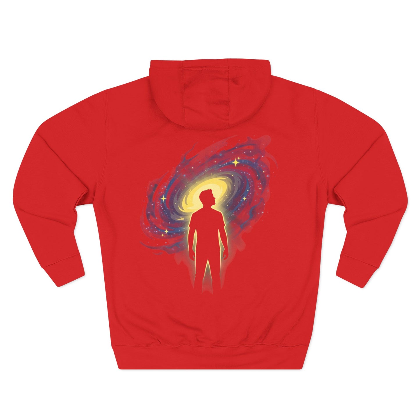 Optimal Hoodie — Cosmic Glow Human Graphic Fleece Hoodie