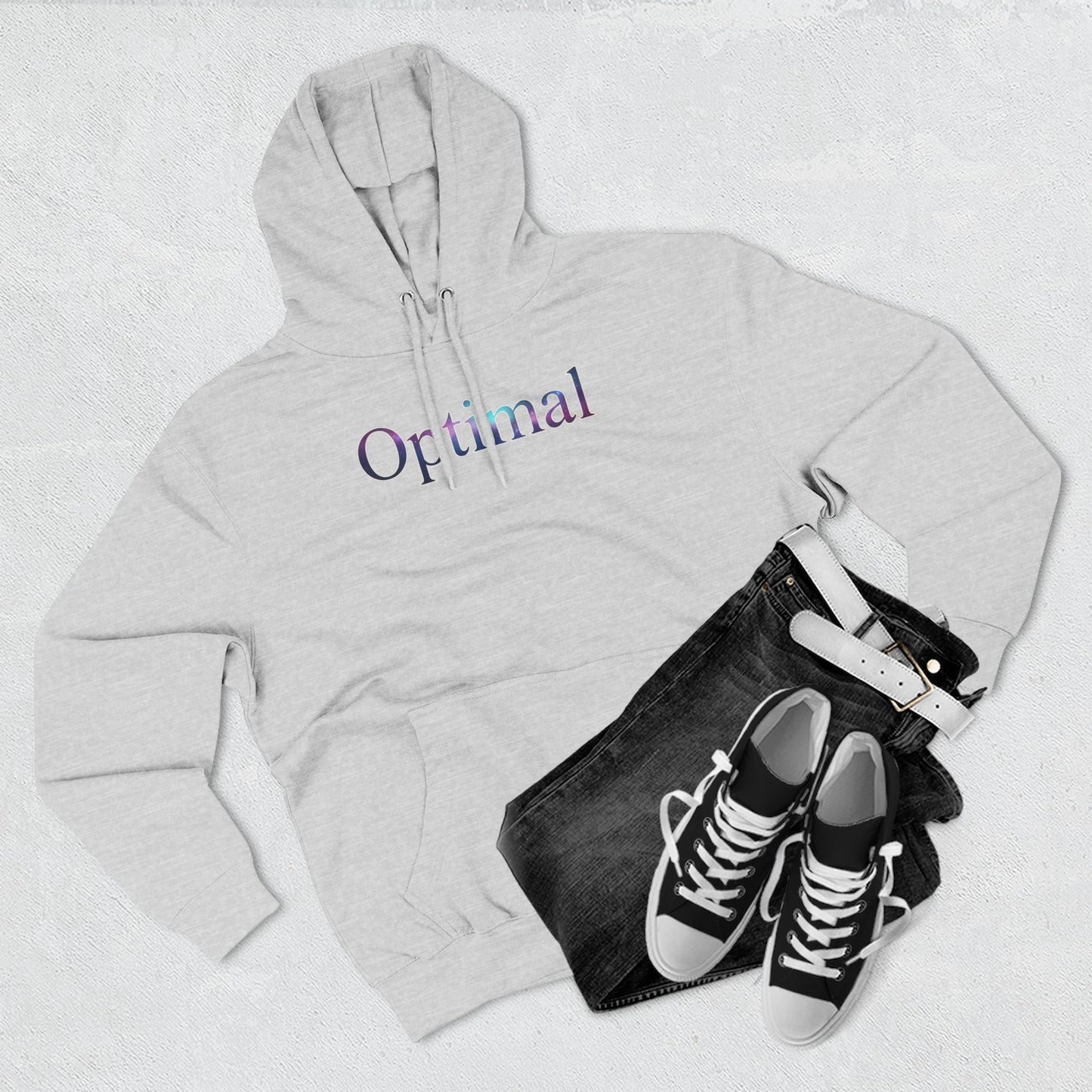 Optimal Hoodie — Cosmic Glow Human Graphic Fleece Hoodie