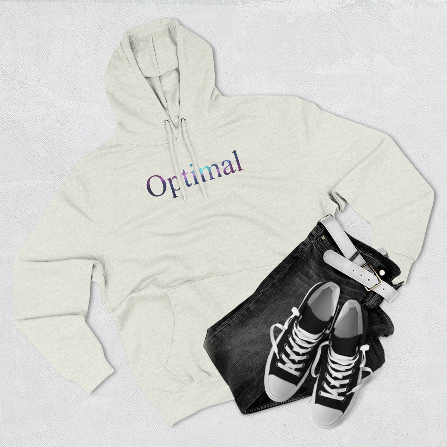 Optimal Hoodie — Cosmic Glow Human Graphic Fleece Hoodie