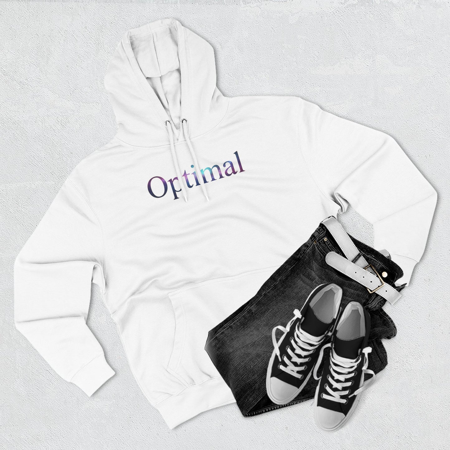 Optimal Hoodie — Cosmic Glow Human Graphic Fleece Hoodie