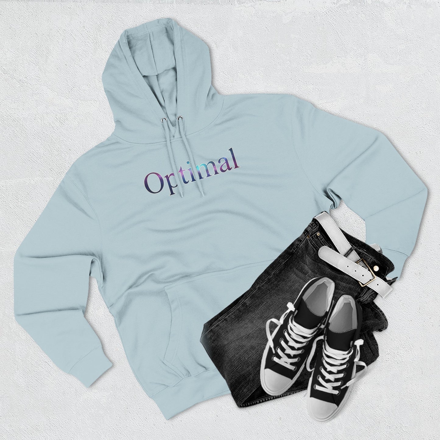Optimal Hoodie — Cosmic Glow Human Graphic Fleece Hoodie