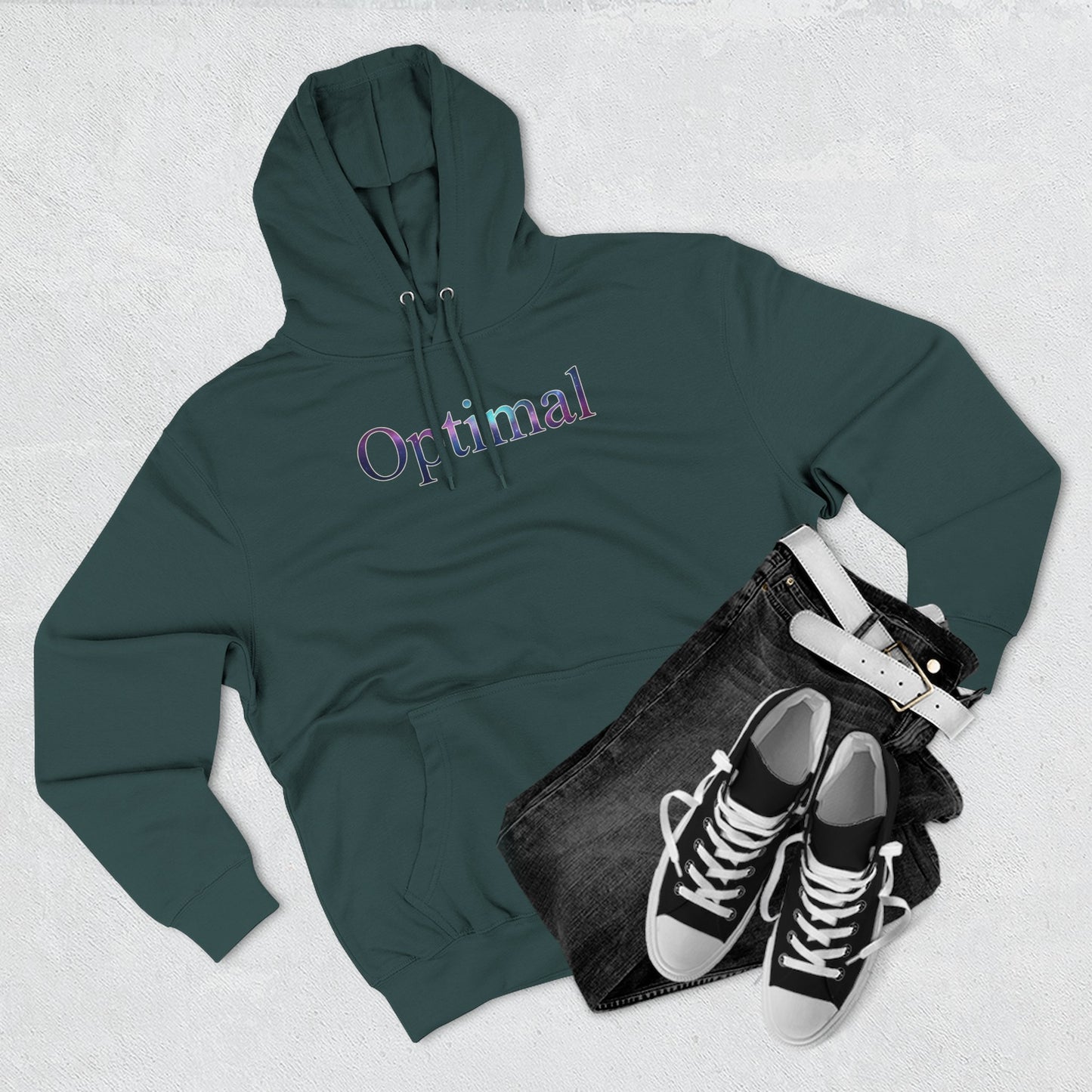 Optimal Hoodie — Cosmic Glow Human Graphic Fleece Hoodie