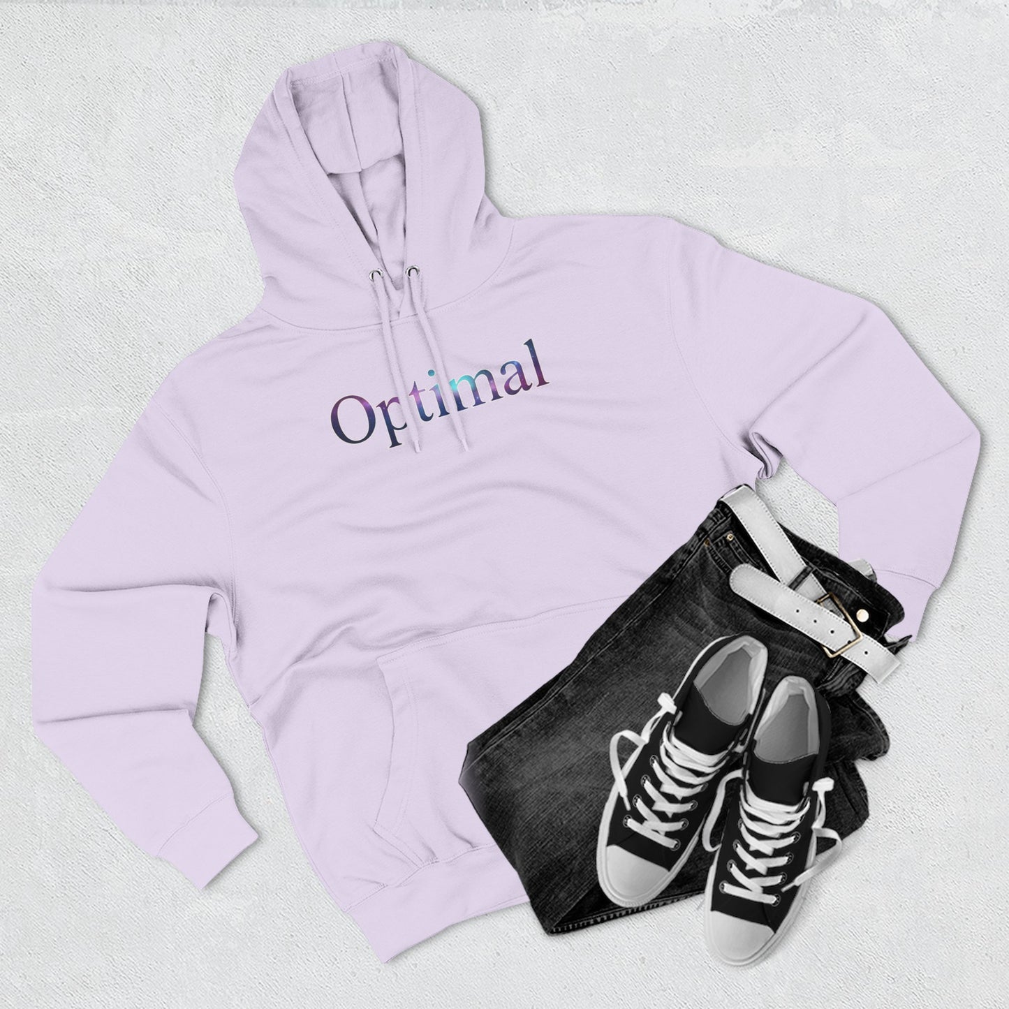 Optimal Hoodie — Cosmic Glow Human Graphic Fleece Hoodie