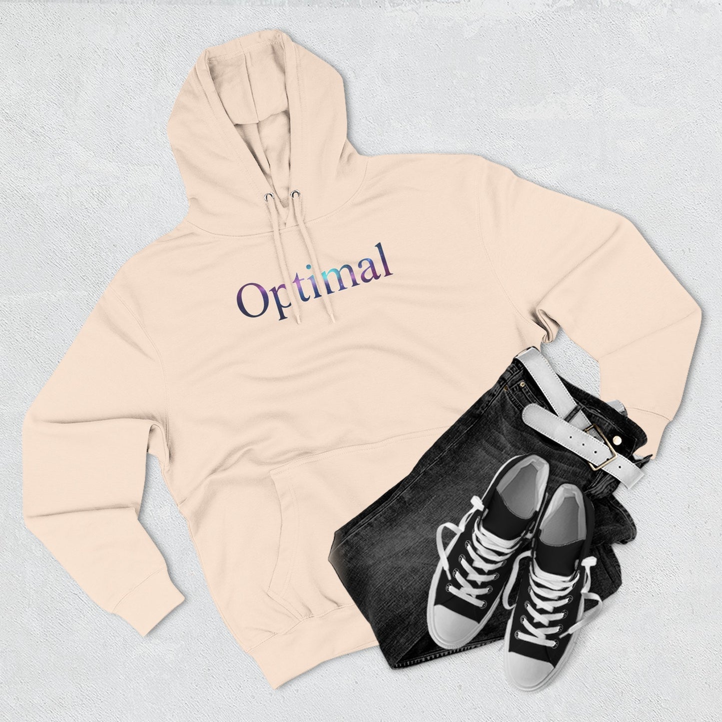 Optimal Hoodie — Cosmic Glow Human Graphic Fleece Hoodie