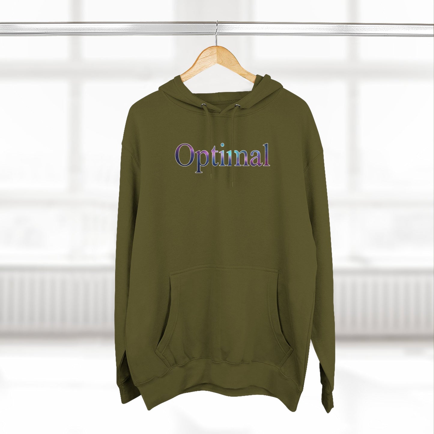 Optimal Hoodie — Cosmic Glow Human Graphic Fleece Hoodie