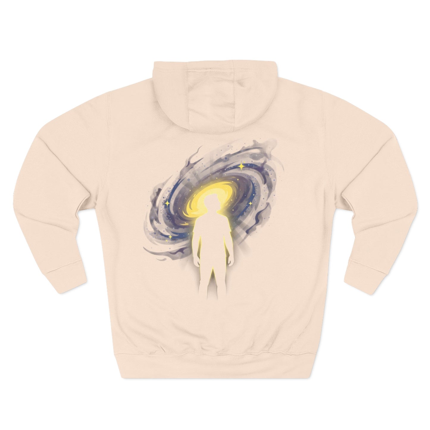 Optimal Hoodie — Cosmic Glow Human Graphic Fleece Hoodie